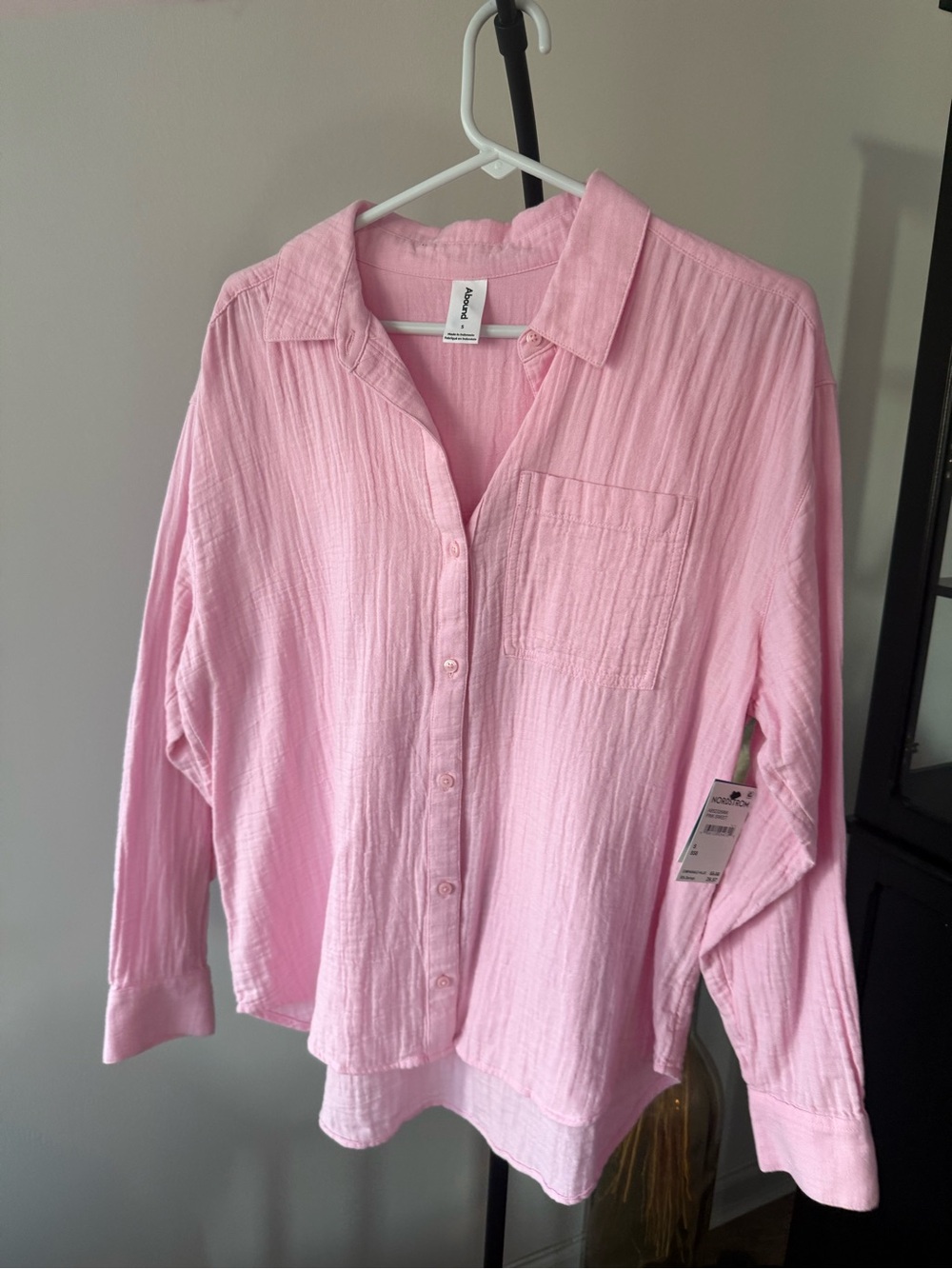 Abound Light Pink Gauze Button-Down Shirt